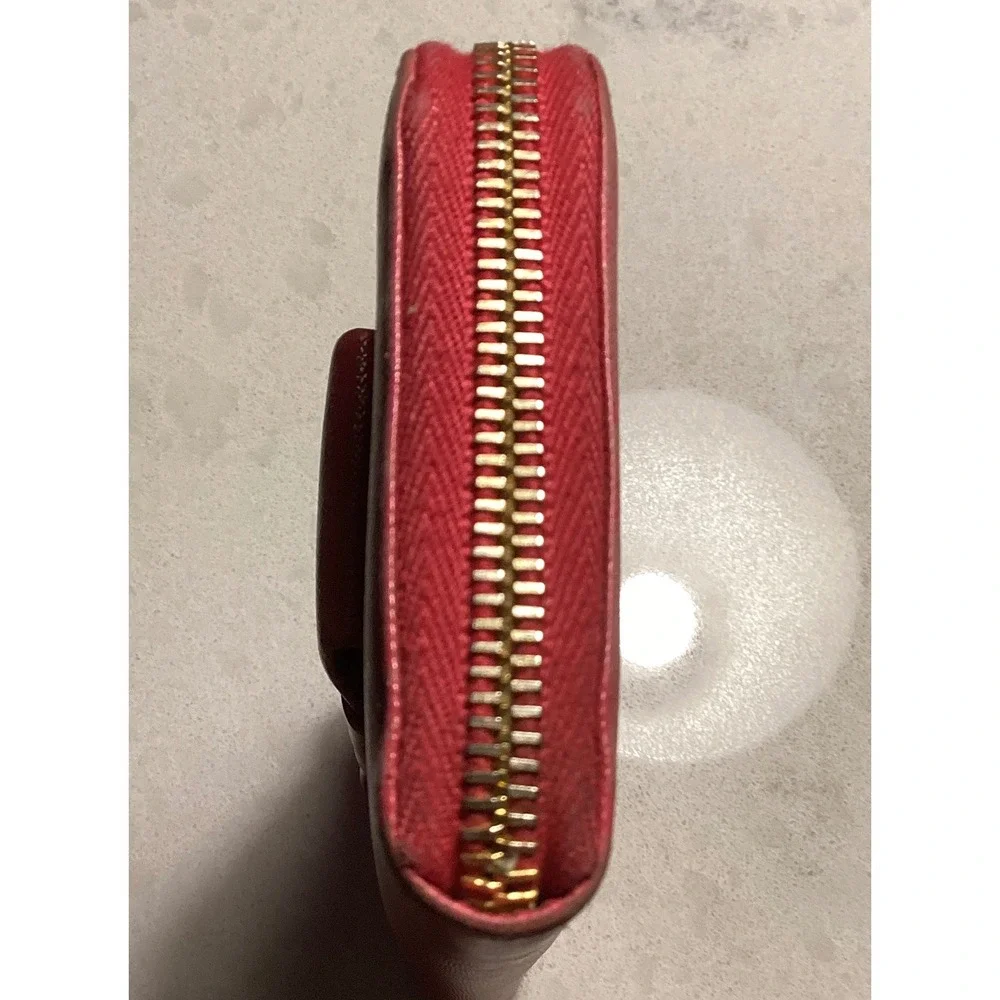 Prada Saffiano Leather Zip Around Wallet‎ Bow Accent Designer - Picture 12 of 13